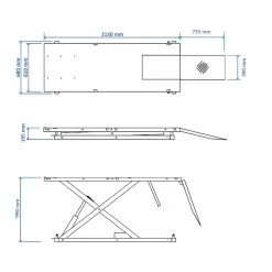 EHS500 Electro Hydraulic 500kg Lift -ProBike Outlet Store EHS500 DRG 74006.1710344038