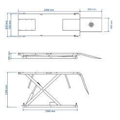 EHS900 Electro Hydraulic 900kg Lift -ProBike Outlet Store EHS900 drg 2 95619.1690310733