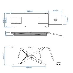 PS800 Pneumatic 800kg Lift 5 PS800 Pneumatic 800kg Lift -ProBike Outlet Store PS800 drg 99214.1709918226