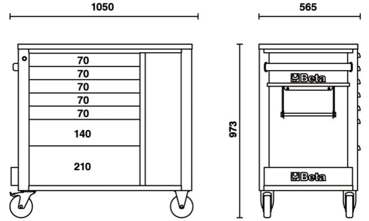 Beta Mobile Roller Cab & Tool Cabinet 3 Beta Mobile Roller Cab & Tool Cabinet - Image 3